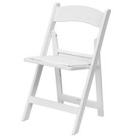 White Folding Resin Chair Hire London